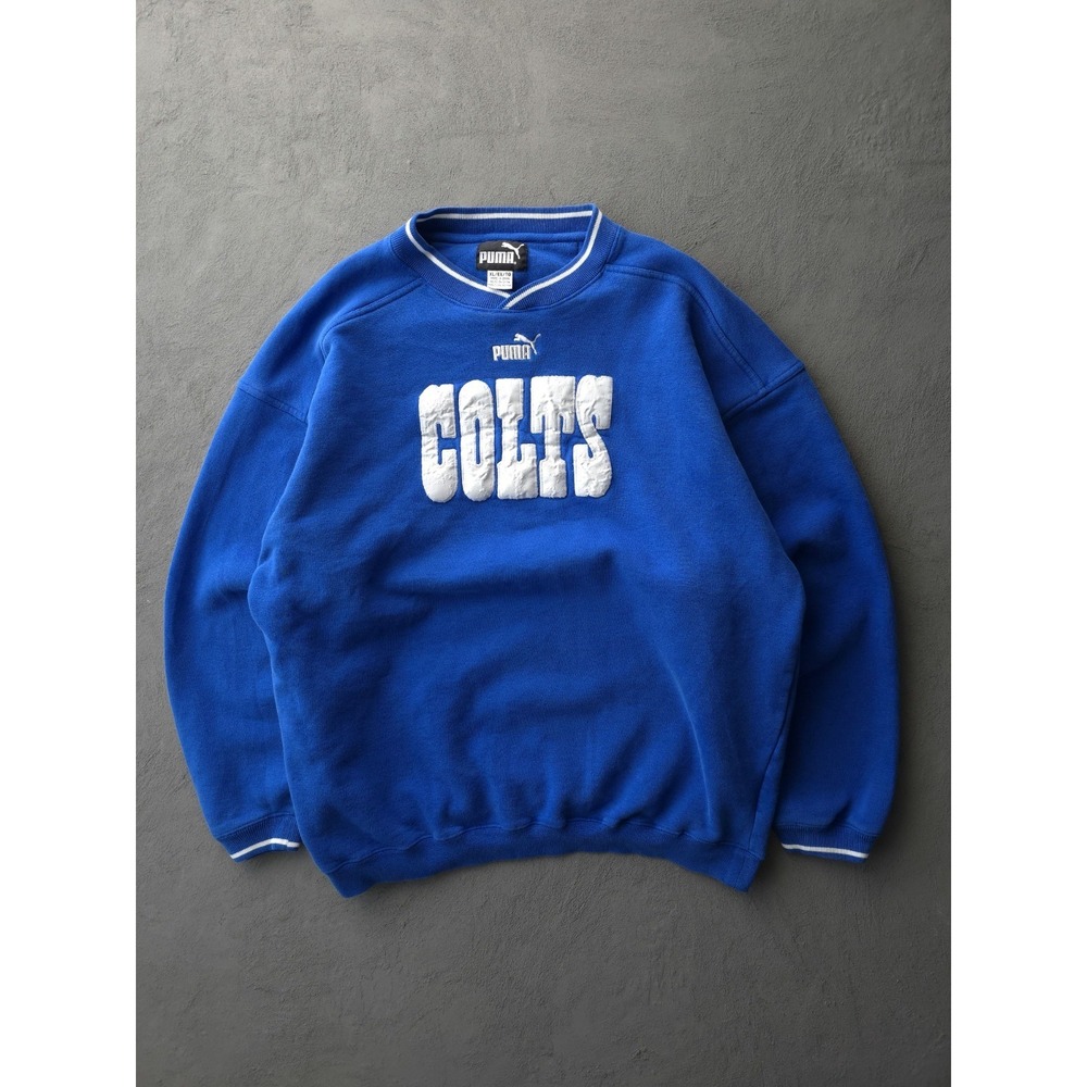Vintage 90s Indianapolis Colts PUMA NFL Blue Crewneck Sweatshirt XL